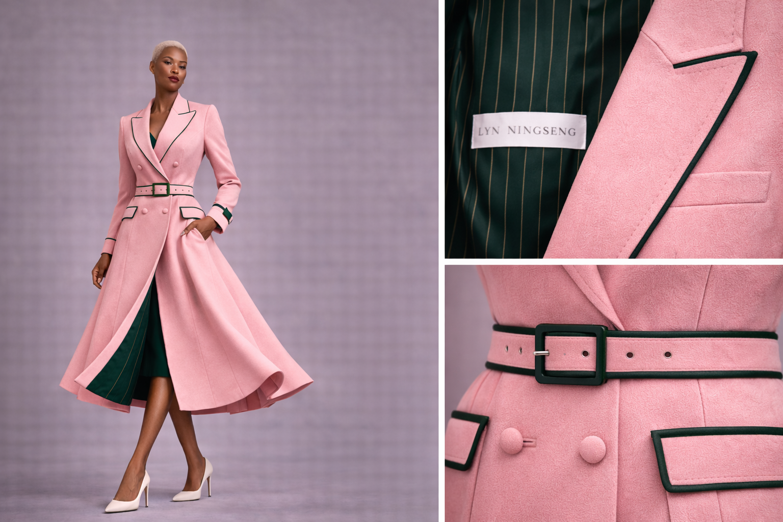 The Blush Sovereign Coat Dress- By Reign