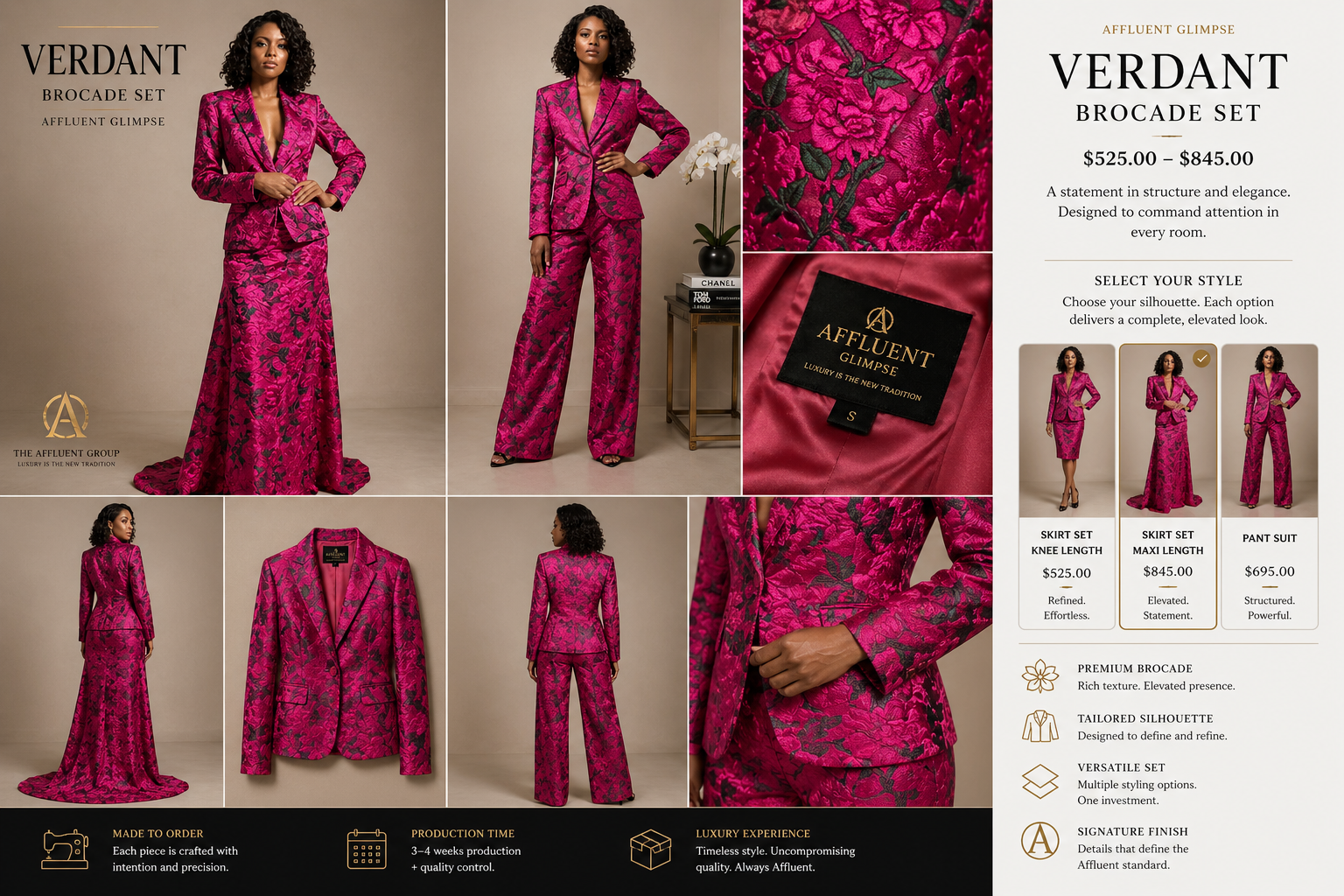 Verdant 2 Piece Brocade Ensemble