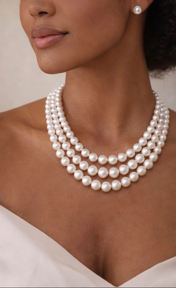 Lauren's Triple Strand Freshwater Pearls