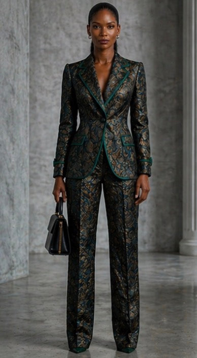 Regent in Forest Pant Suit