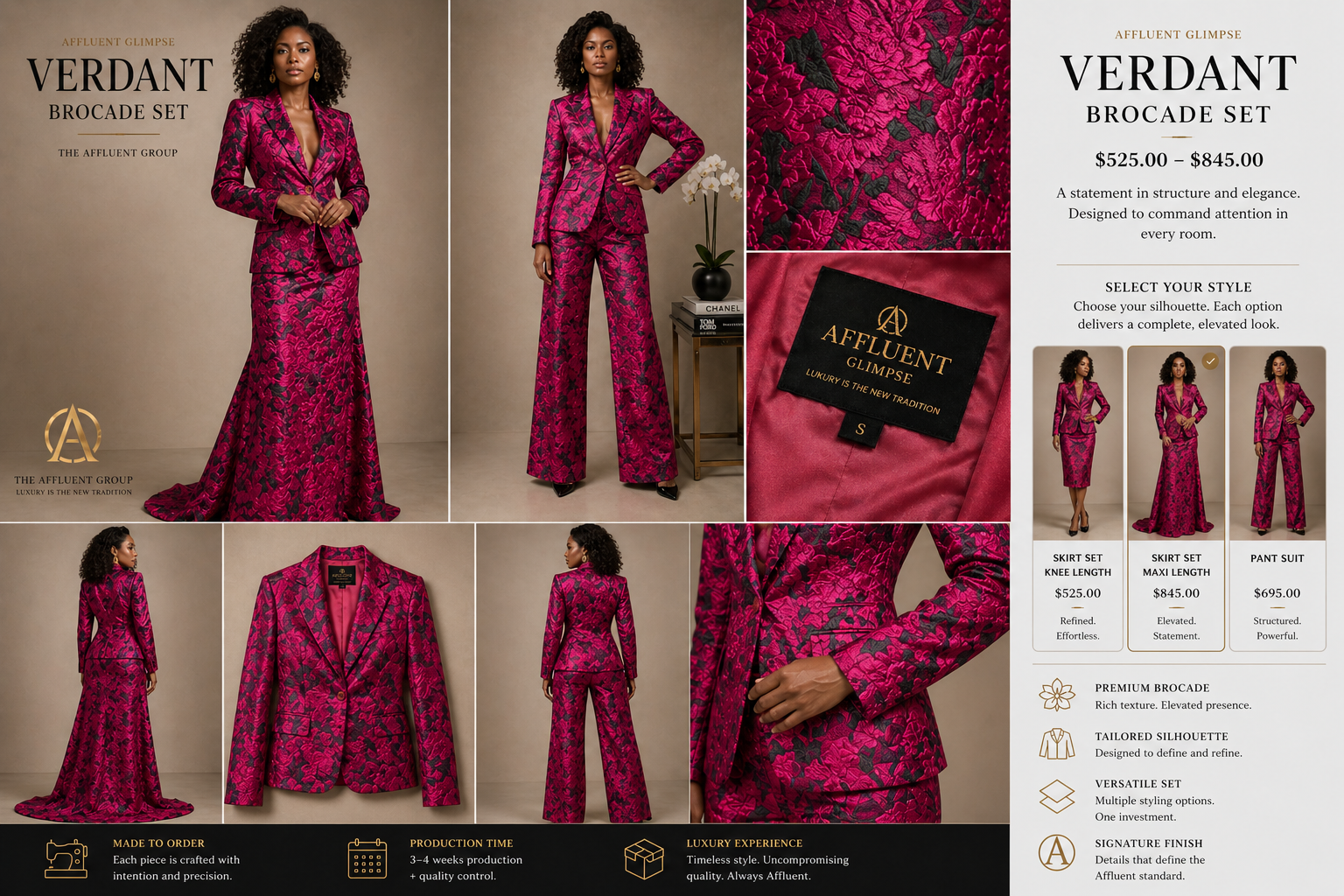 Verdant 2 Piece Brocade Ensemble