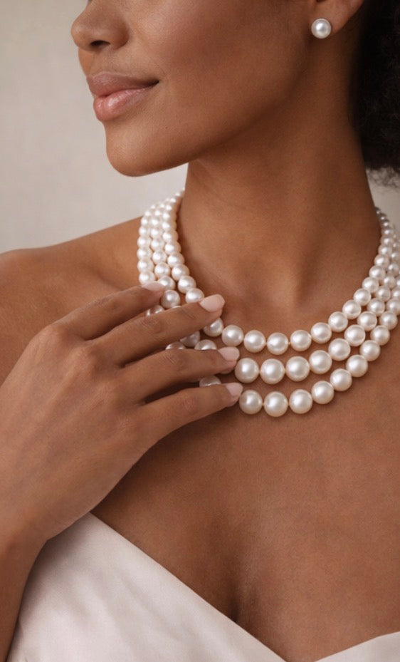 Lauren's Triple Strand Freshwater Pearls
