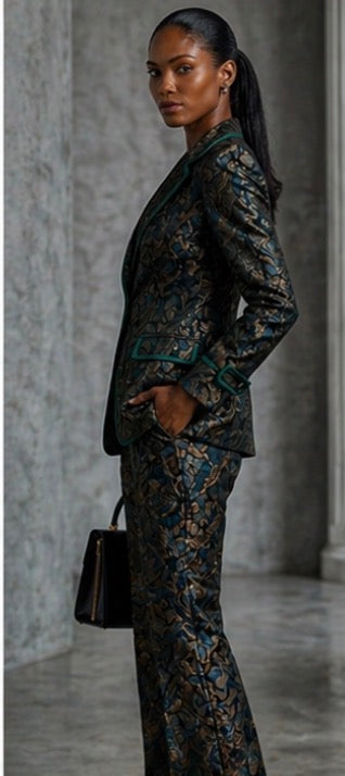 Regent in Forest Pant Suit