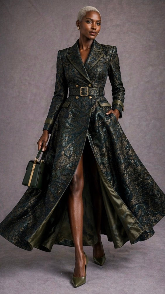 Regent in Forest -Coat Dress