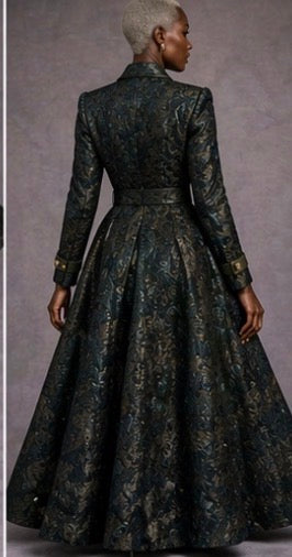 Regent in Forest -Coat Dress