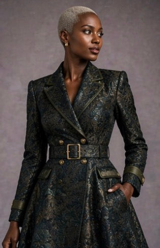 Regent in Forest -Coat Dress
