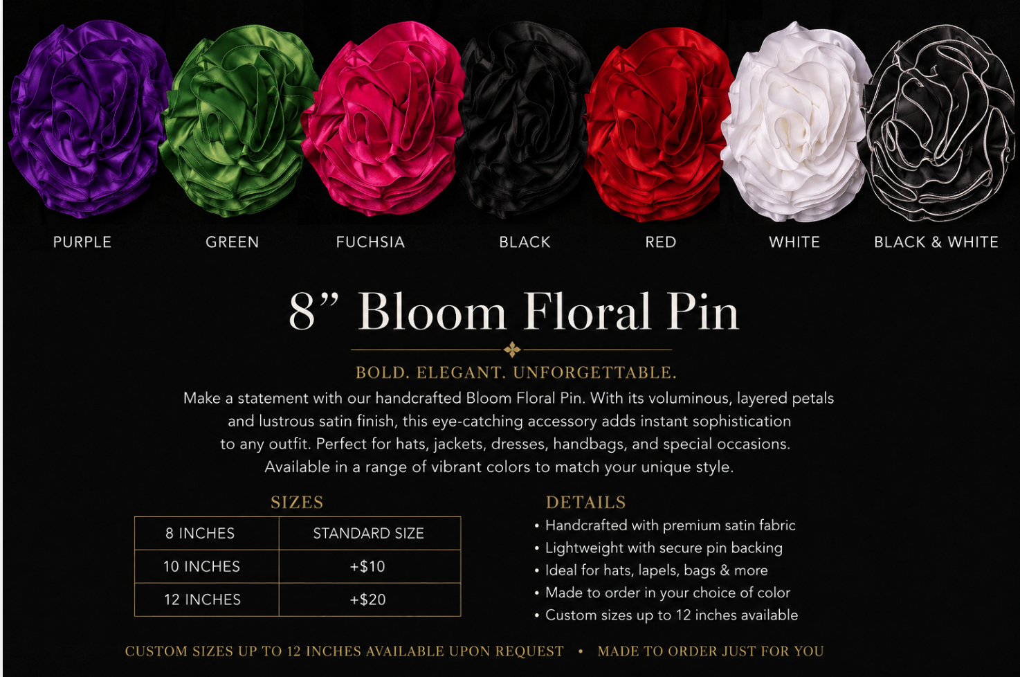Bloom Satin Flower Brooch