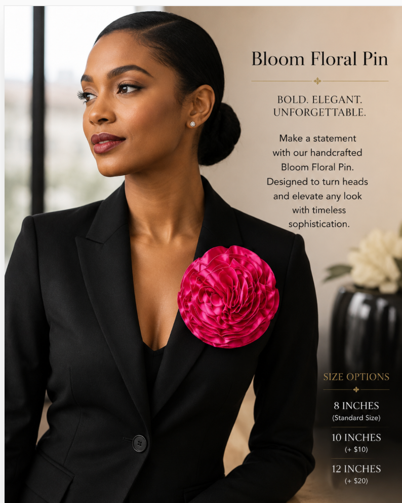 Bloom Satin Flower Brooch